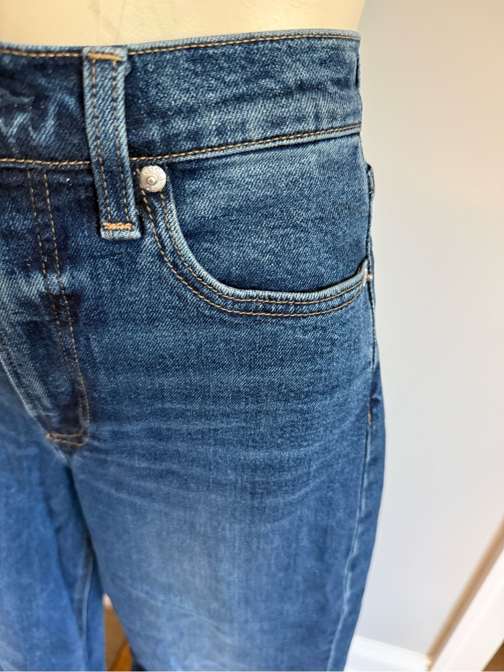 pistola Blue High-Waisted Wide Leg Jeans - Picture 5 of 10